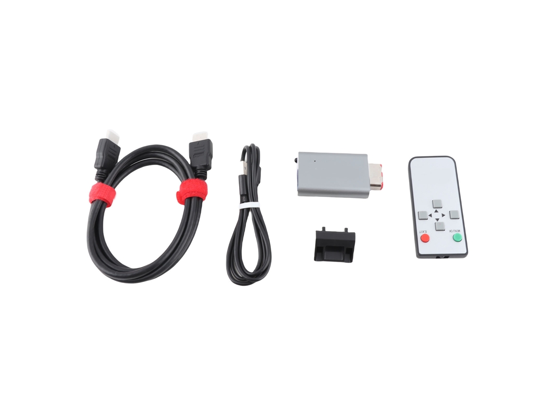 Adaptador HDMI con soporte para curvatura de línea y control remoto