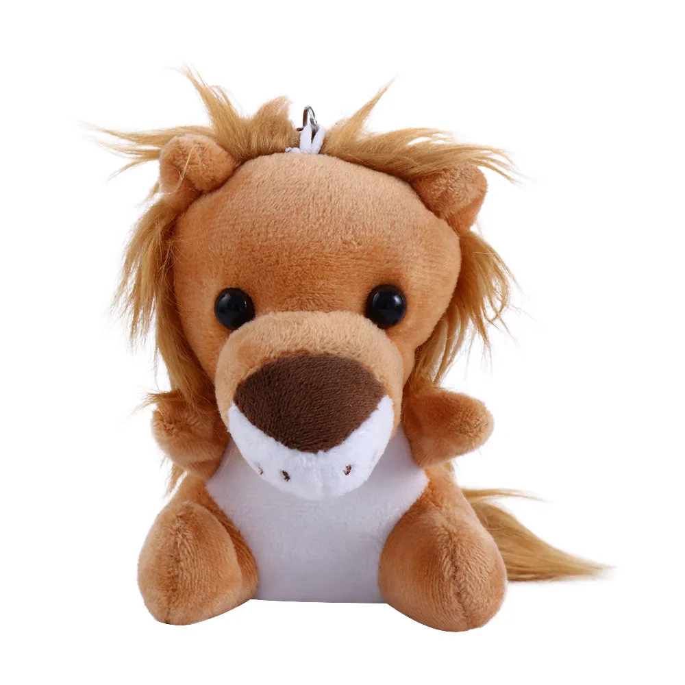 (león 10 Cm) Llavero De Peluche De La Serie Animales De La Selva