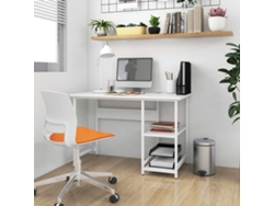 Escritorio | Mesa | Escritorio para ordenador 105x50x72 cm MDF y metal blanco