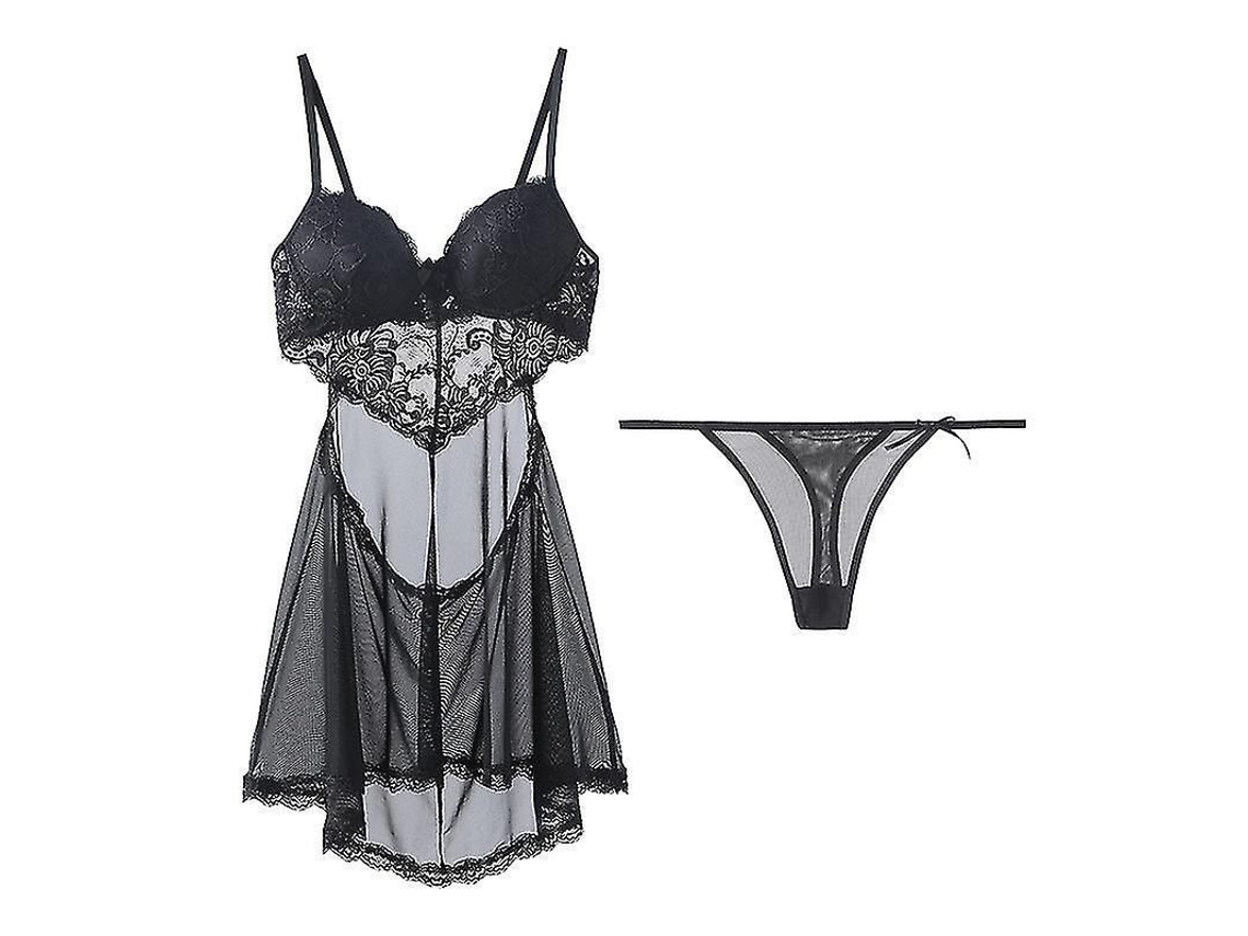 2026-ropa Interior Sexy Para Mujeres Batista De Encaje Transparente Pijamas De Noche