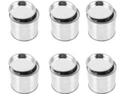 Contenedores Redondos De Metal Para Pintura, 6 Latas De 0,5 L Con Tapa, Para Uso Doméstico E Industrial.