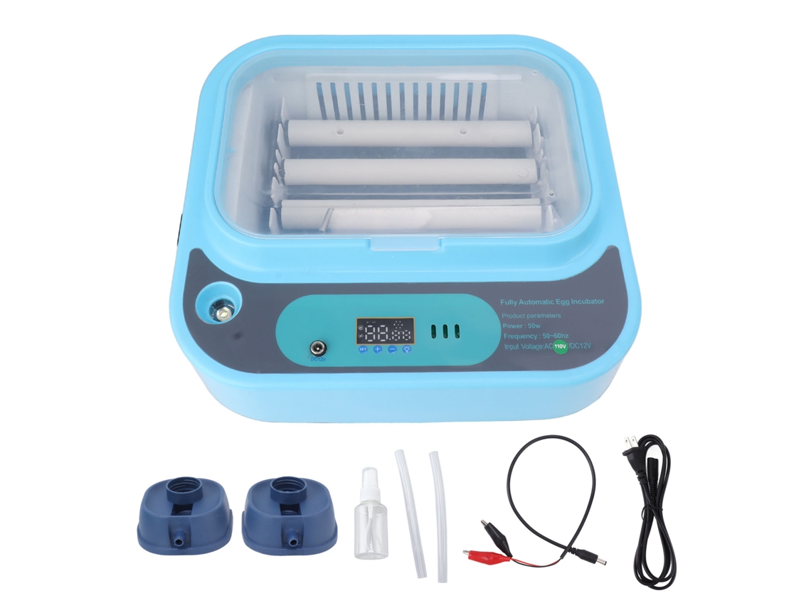 Incubadora automática para 6 huevos con control de temperatura y rotación, 110 V