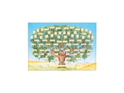Marco De Fotos Con Árbol Genealógico, 6 Generaciones, Lienzo Rellenable, 60x40cm, Regalo Decorativo Para La Familia.