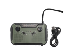 Radio De Emergencia Con Manivela Y Alimentación Solar, Múltiples Bandas, Iluminación Y Alarma Portátil Para Acampada Al Aire Libre.