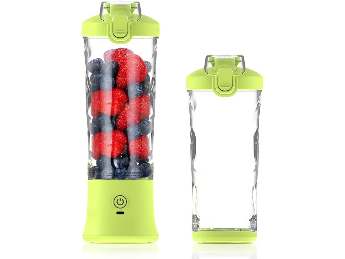 Licuadora Portátil De 20Oz, Taza Exprimidora De Frutas Pequeña Recargable Por Usb-C, Sin Bpa Para Cocina, Viajes, Deportes CHRUI Amarillo