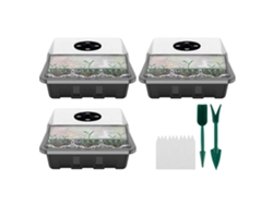Caja De Propagación De Invernadero De 12 Celdas Con Tapa Y Ventilación Para La Germinación De Semillas.