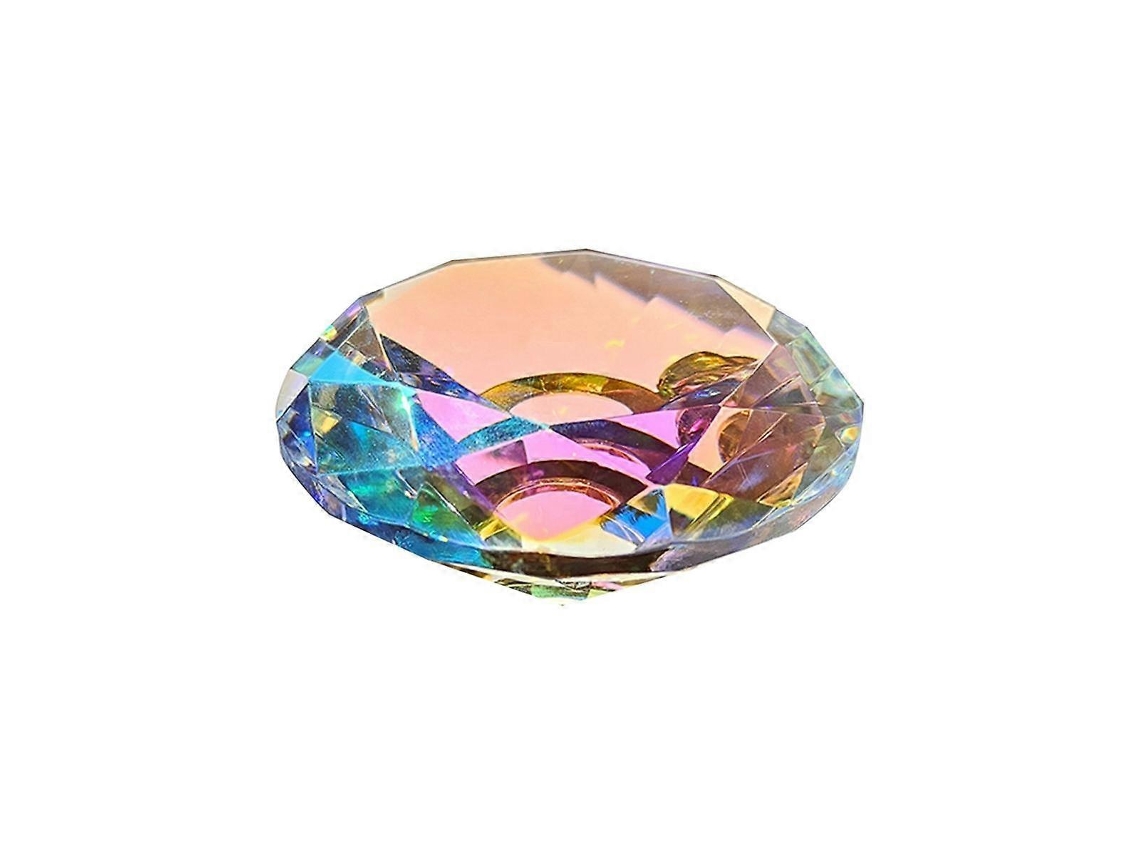 Pisapapeles decorativo de cristal K9 de 60 mm con forma de diamante, prisma arcoíris, diamantes de cristal, decoración de mesas para bodas.