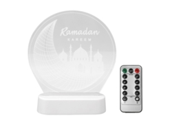 Rebe-lámpara Led Ramadan Mubarak 3d Acrílico Decorativa Luz Nocturna Rgb Con Control Remoto Para Hogares Musulmanes