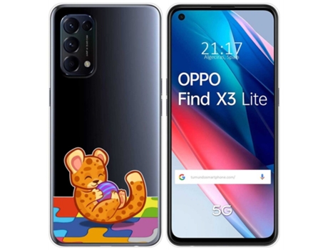 Carcasa Oppo Find X3 Lite TUMUNDOSMARTPHONE Dibujos Transparente