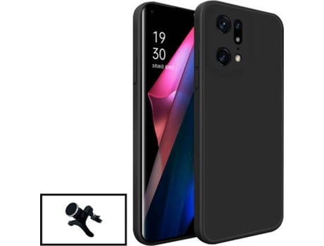Kit Carcasa + Soporte Oppo Find X5 GIFT4ME Negro