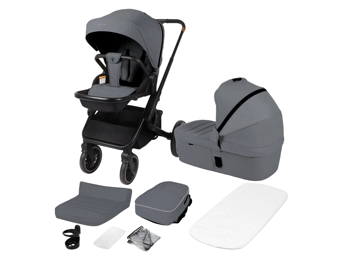 Cochecito de bebé, diseño ligero, sistema de suspensión avanzado, gris 67-Star