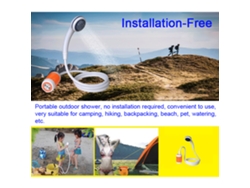 Ducha Eléctrica Portátil Para Camping Con Bomba, Batería De 5000 Mah, Resistente Al Agua Ipx7, Ideal Para Camping, Senderismo Y La Playa.