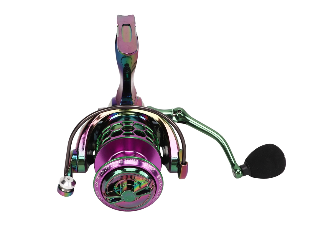 Carrete De Pesca Giratorio Sk5000 Totalmente Metálico Para Agua Dulce Y Salada: Ligero Y Duradero.