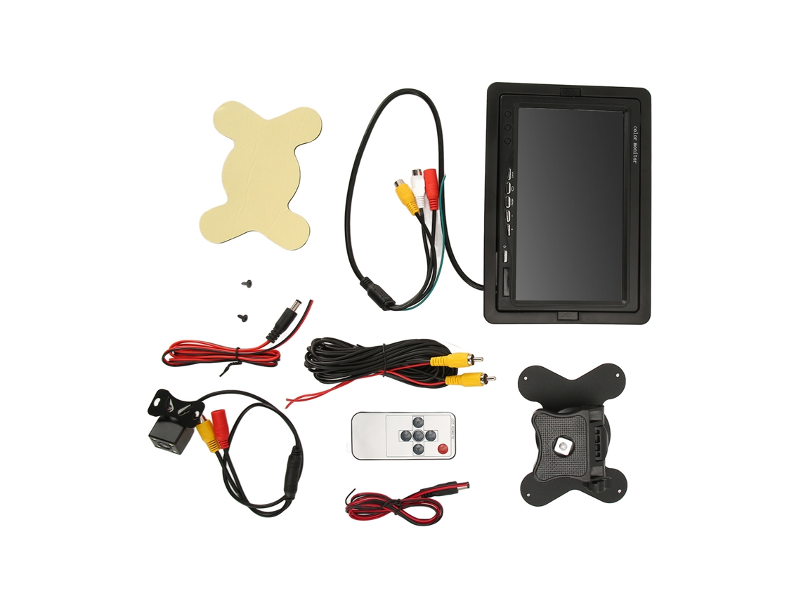 Monitor Retrovisor Para Coche Tft Lcd De 7 Pulgadas Con Visión Nocturna Y Control Remoto, Ip69