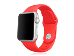 Correa de silicona compatible con Apple Watch de 38/40/41 mm. Talla M/L. 23 x 2 x 0,2 cm. Color: Rojo Dam.