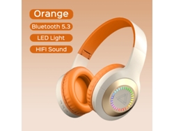 Auriculares Con Cancelación De Ruido (naranja), Con Cable E Inalámbricos, Plegables.
