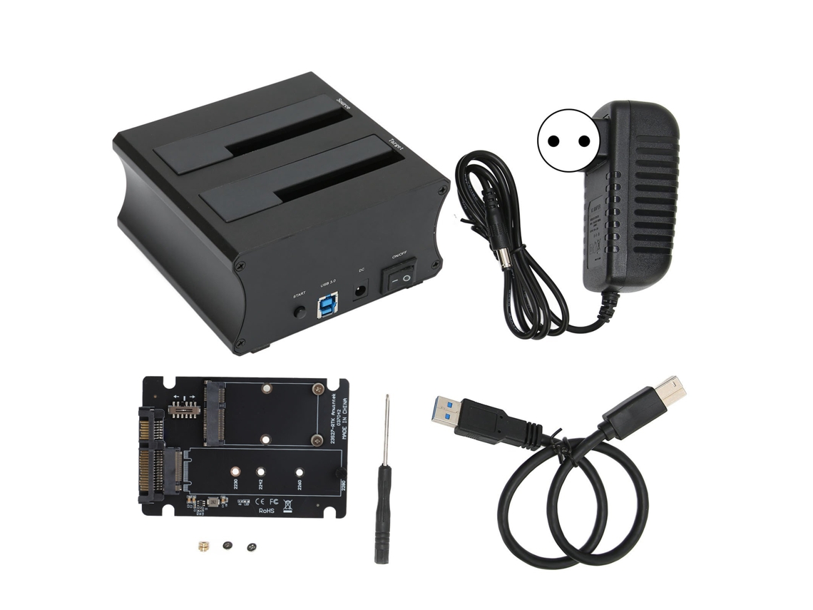 Base De Conexión Para Discos Duros Externos Usb3.0 Con Función De Clonación Offline, Estación De Acoplamiento Dual Hdd