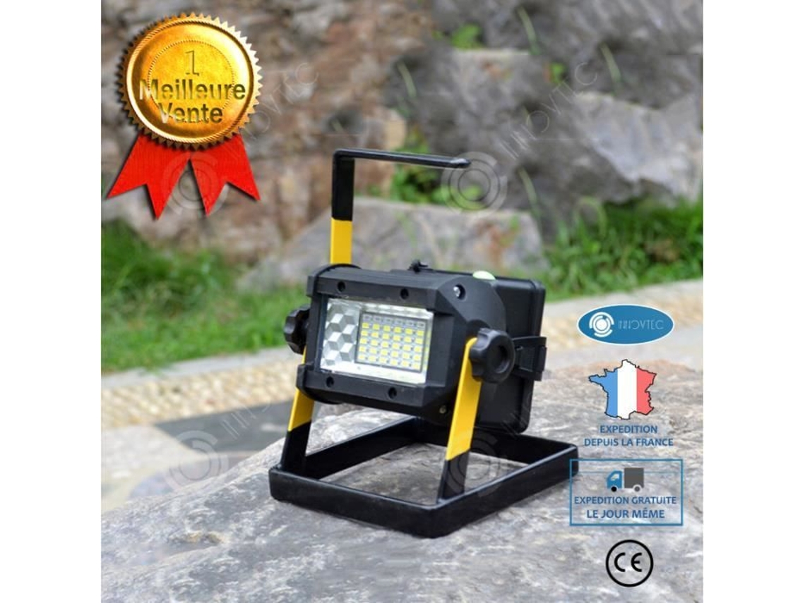 Inn W807 Concha De Plástico Negro Luz De Proyección Gran Angular Recargable Luz De Proyección Móvil Canteiro De Obras Led Light Us Innovtec