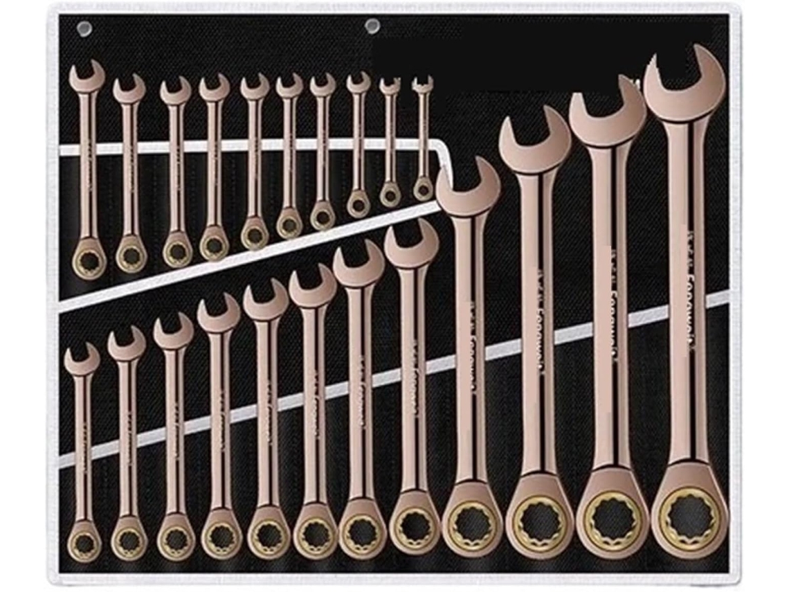 Jeu De Clés À Cliquet Douille Mixtes Métriques Réparation Automobile Efficacité Précision(22pcs)