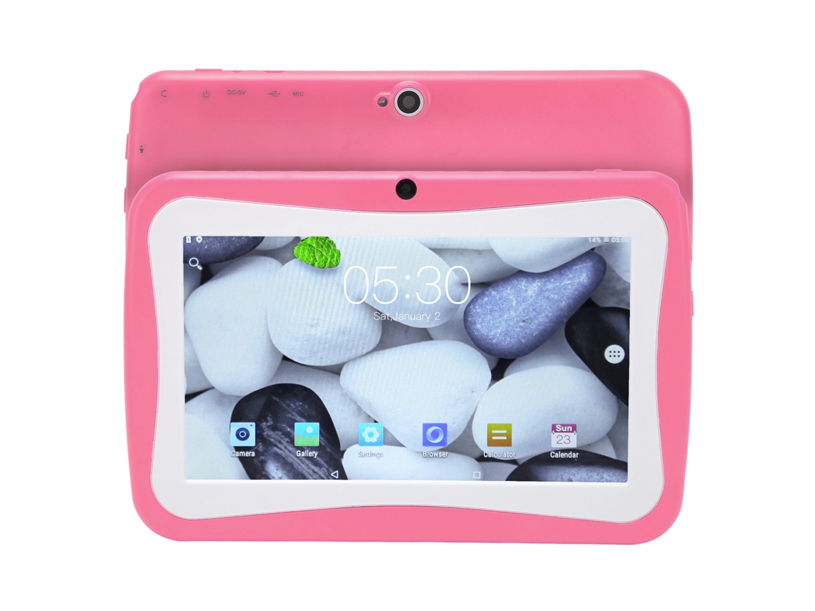 Tableta para niños de 7 pulgadas, Android 8.0, Bluetooth, Wifi, 4 GB/32 GB, luz dorada