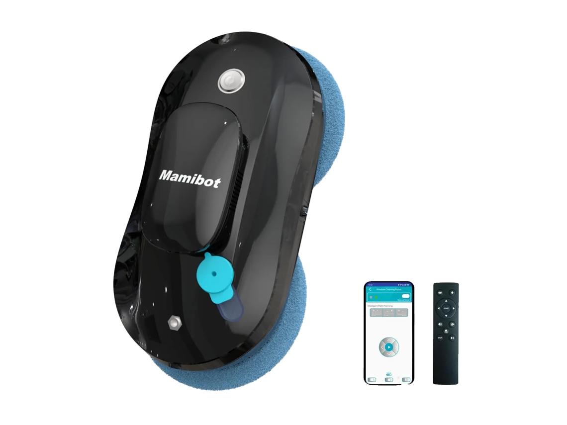 Robot limpiacristales, navegación inteligente, control remoto, color negro, sí, OEM