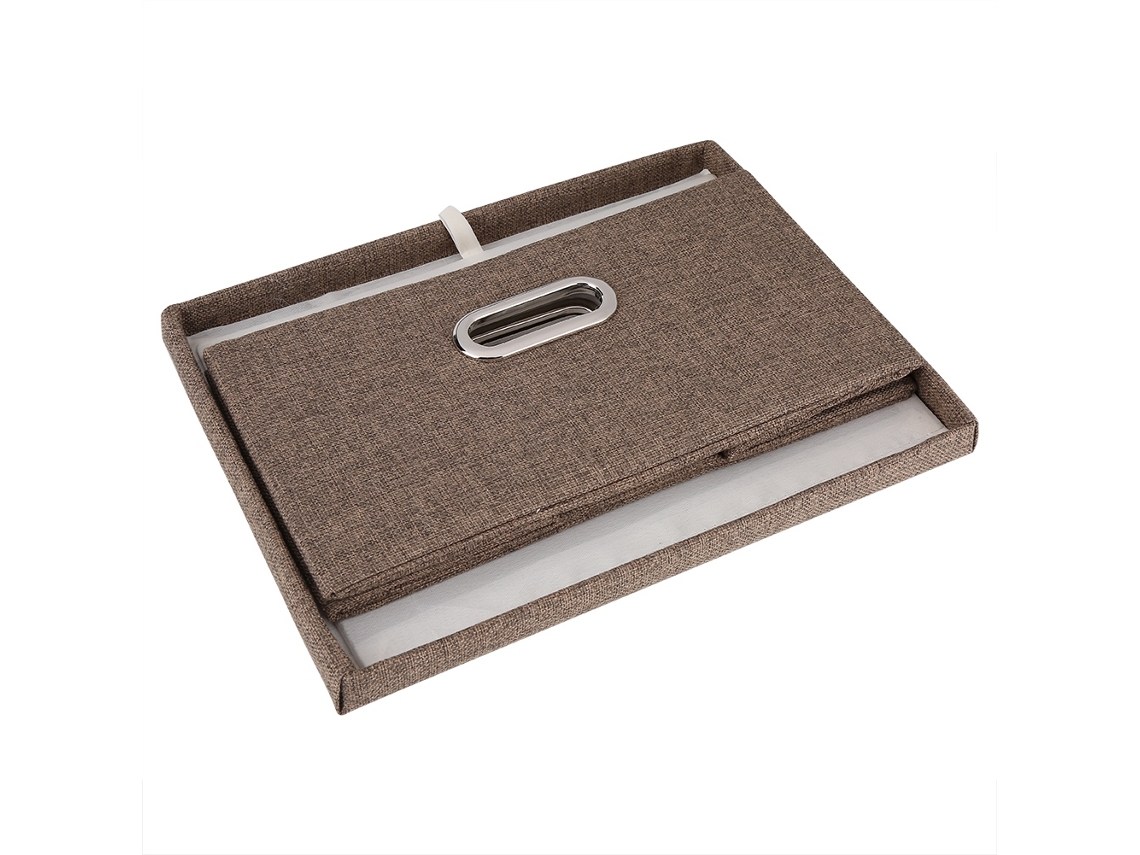 Cesta Plegable De Almacenamiento Textil Con Tapa Para Juguetes, Ropa Y Toallas - Gris