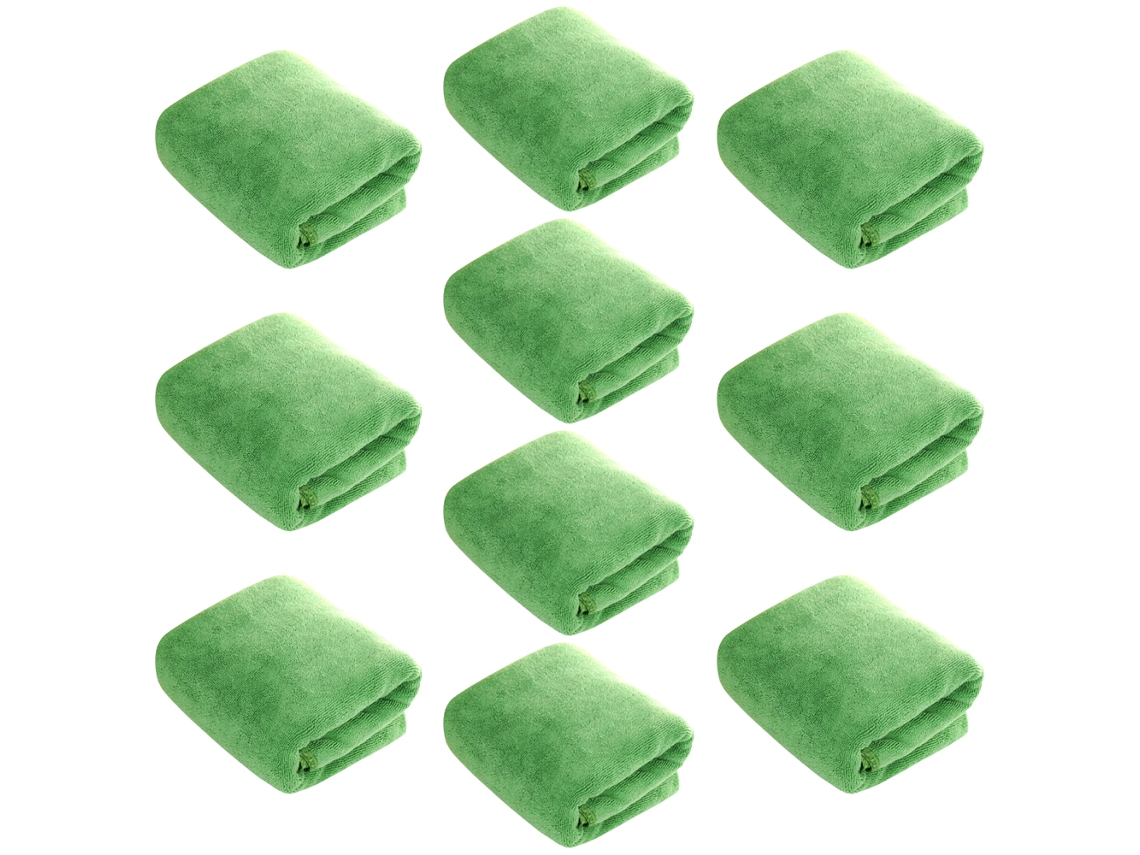 Conjunto de Toalla KOFIHETY Cabello Secado Rápido Manos Poliéster Verde - 10pcs (35x75cm)