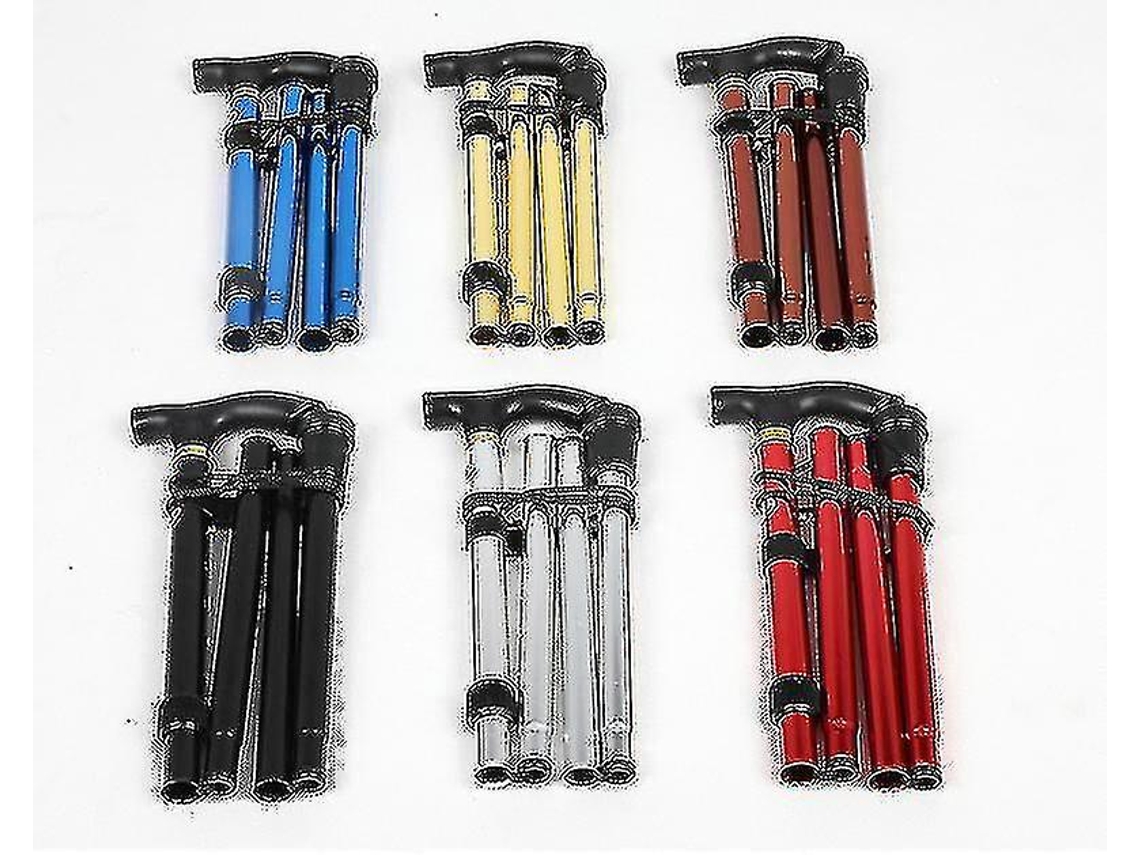 Bastón ajustable de aleación de aluminio de color sólido para senderismo y acampada, duradero.