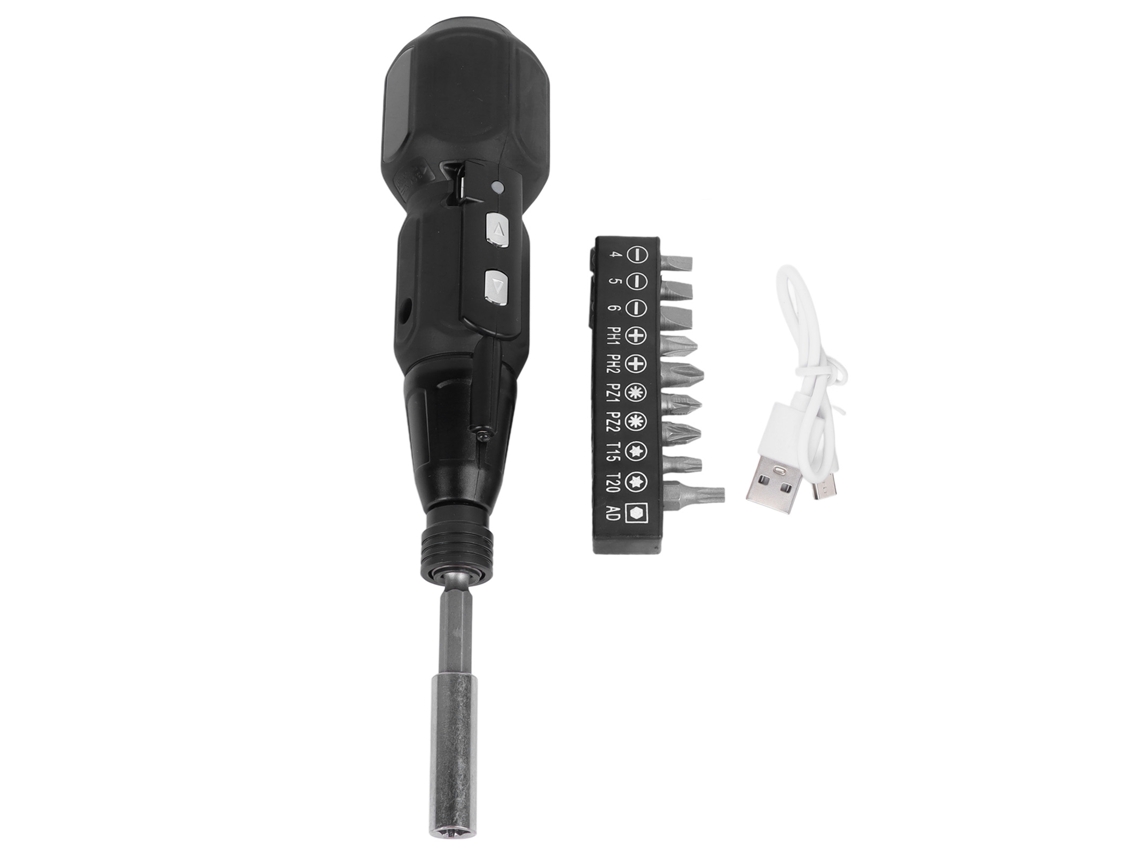 Destornillador Eléctrico Inalámbrico Con Luz Led, Acero Aleado, Batería De 900 Mah, Carga Usb, Juego De