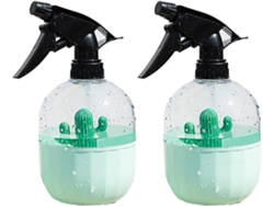 Botella de plástico vacía de 500 ml, reutilizable, con boquilla ajustable para plantas y flores, color verde