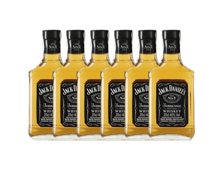 Whisky Bourbon JACK DANIEL'S Jack Daniel's Old No. 7 (0.2 L - 6 unidades)