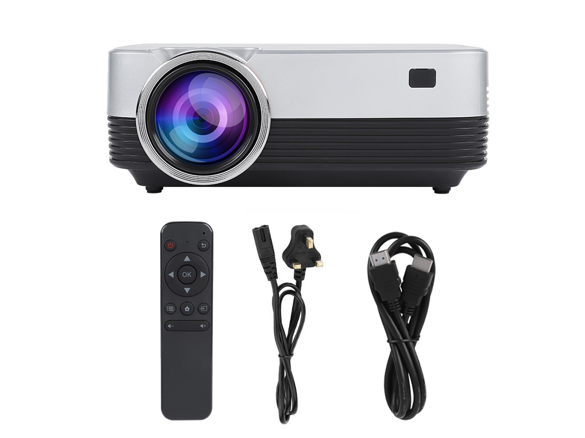 Proyector Led Portátil Mini 1080p Hd Para Android, Wi Fi Bt4.0, Plata Luz Dourada