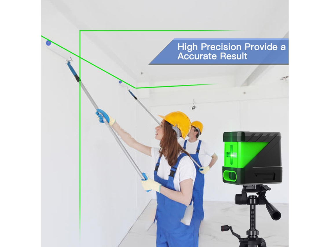 Nivel Láser Con 2 Líneas Verdes Y Función De Autonivelación (4°) Para Construcción Y Decoración - Herramienta Portátil
