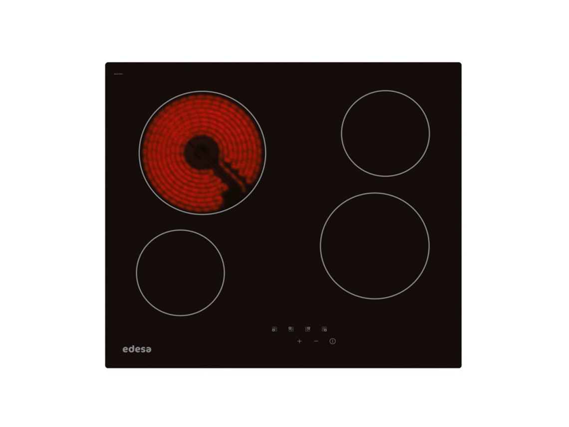 Placa de Vitrocerámica EDESA EVT-6422 R (Eléctrica - 62 cm - Negro)