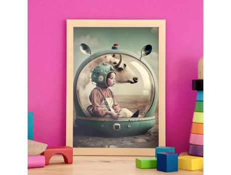 NACNIC Poster Cápsula Segura En Estilo Surrealismo Cinematográfico Ilustraciones Y Grabados De Historieta Abstracta Y Artística A3