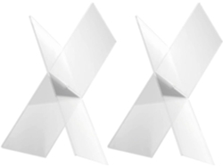 Soporte Para Libros, Organizador De Escritorio Para Libros, Forma De X, Acrílico Transparente, 2 Piezas.