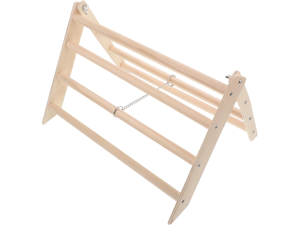 Percha Para Gallinas De Madera Y Hierro Color Beige, Estructura Estable Y Desmontable Para