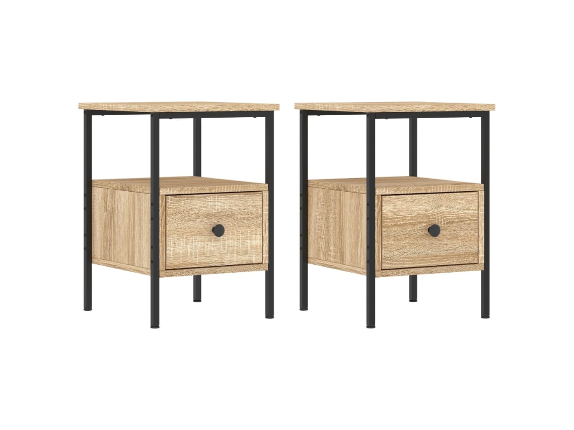 Juego de mesita de noche exclusivo de Sonoma Maison con diseño derivado de madera de roble