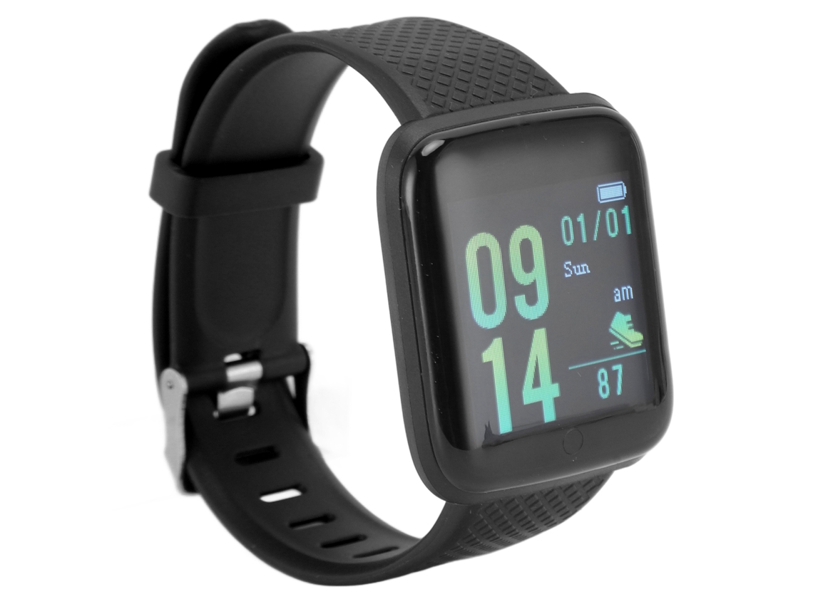 Relógio Smart Fitness Tracker Monitor De Sono Contador De Calorias Ip65 Impermeável Para Homens E Mulheres Preto