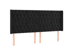 Cabecero VIDAXL Negro Terciopelo (183x16x128 cm )
