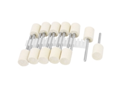 12 puntas de pulido cilíndricas de fieltro con vástago de 3 mm y cabeza de 12 mm CHABERLU