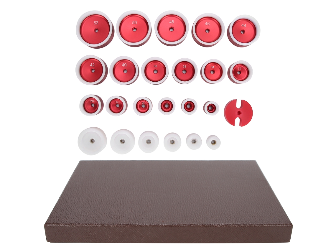 Juego de matrices para herramientas de relojero, máquina para prensar cajas de relojes.
