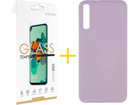 Kit Funda + Protector de Pantalla Samsung Galaxy A30s SKYHE Silicona Líquida (Morado)