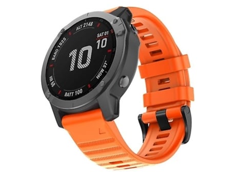 Correa De Reloj Inteligente Para Garmin Fenix 6X 26 Mm Correa De Silicona Para Reloj Inteligente Correa Naranja VENISYMLIS