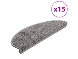 Maison Exclusive - Felpudos Para Escaleras (15 Unidades, 65 X 21 X 4 Cm, Gris, Semicirculares, Grandes)