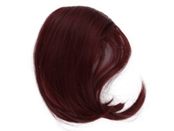 Extension De Frente De Pelo Sintético 99j Con Flequillo Para Mujer, 16-22cm, Material Fibra De Alta Temperatura, Color 99j