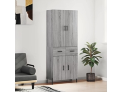 Aparador Alto Madera Contrachapada Gris Sonoma 69,5x34x180 Cm