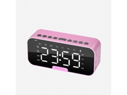 Altavoz Bluetooth inalámbrico Yuysan con despertador y reproducción de audio de tarjetas P6 rosa