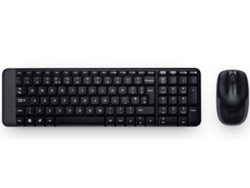 Teclado + Ratón LOGITECH MK220 (Inalámbrico - Óptico)