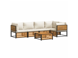 Maison Exclusive - Set De Sofás De Jardín Con Cojines 6 Pzas Madera Maciza Acacia